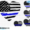 police-heart-svg-heart-blue-line-svg