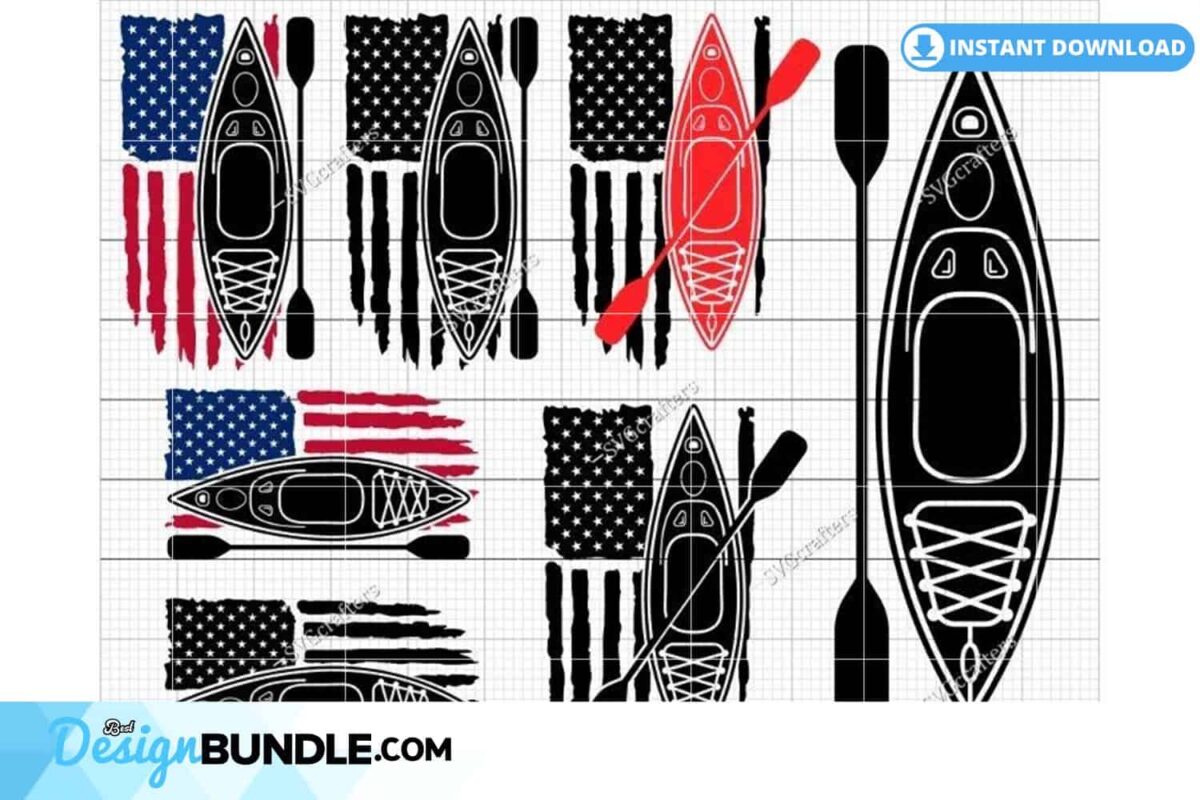 kayak-with-flag-svg-kayaking-svg