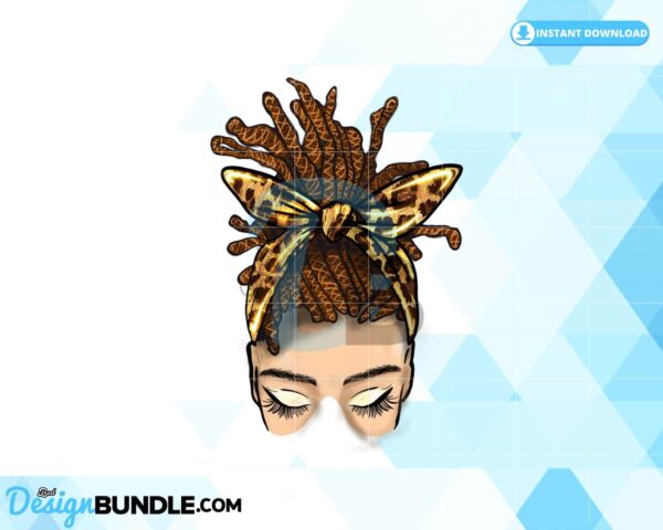 messy-bun-girl-messy-bun-png-leopard