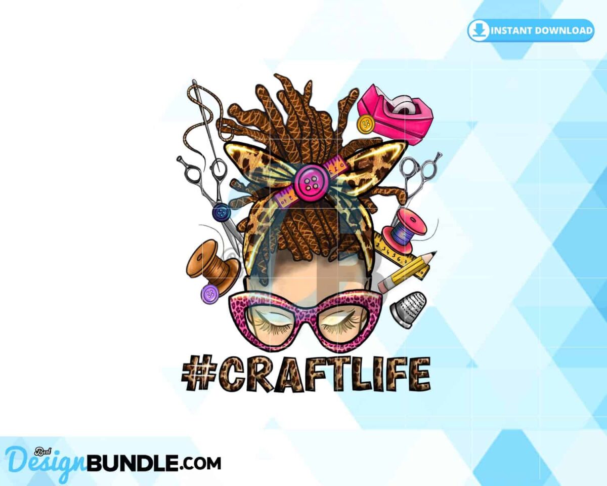 messy-bun-craft-life-png-messy-bun-png
