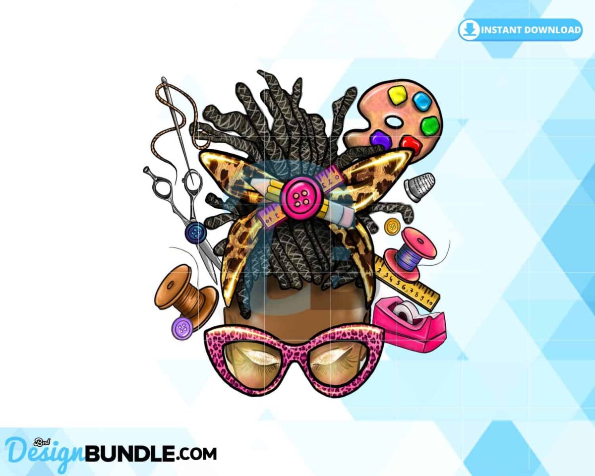 afro-messy-bun-png-craft-life-png