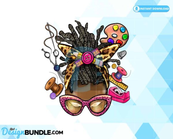 afro-messy-bun-png-craft-life-png