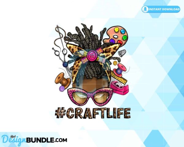 afro-messy-bun-craft-life-sublimation