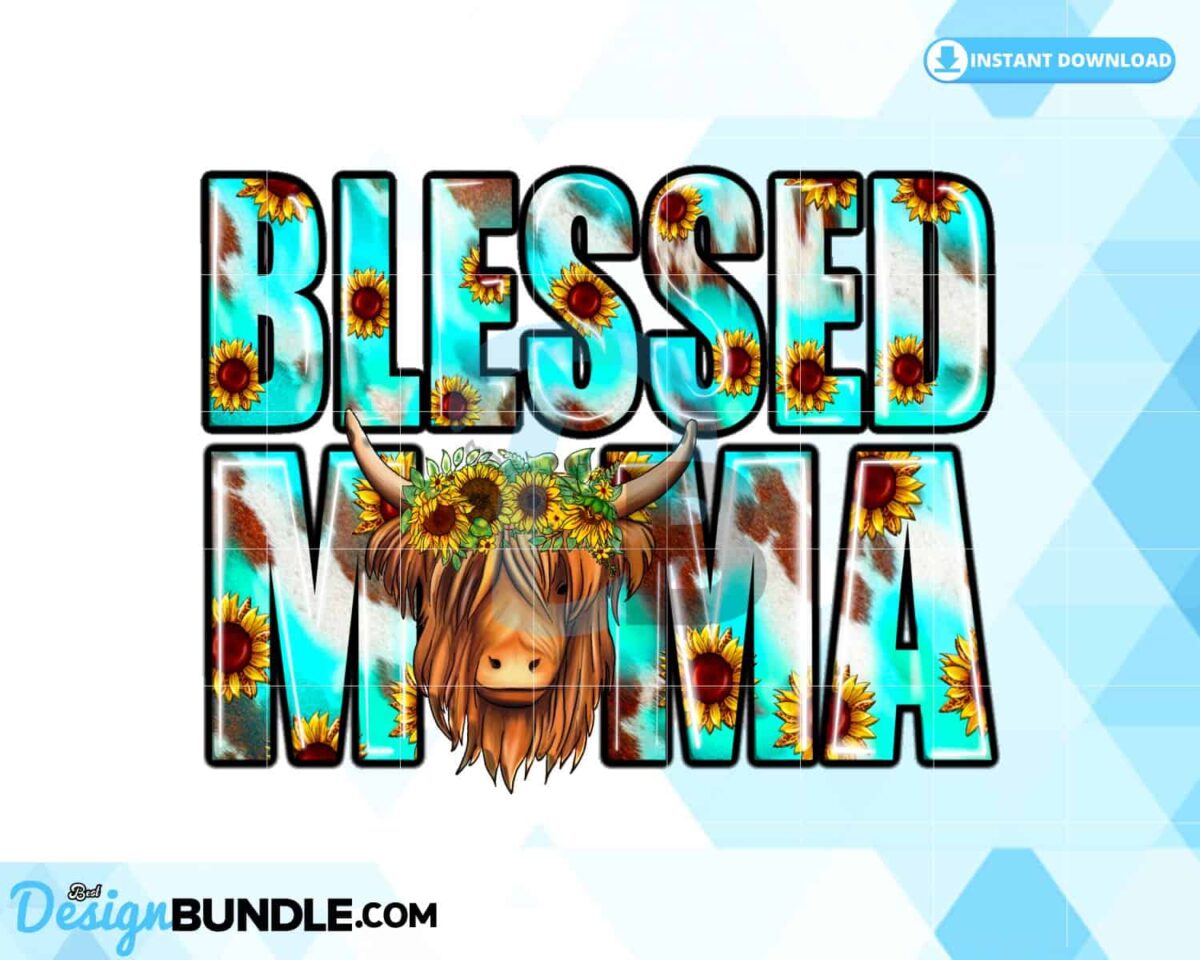 blessed-mama-sublimation-cow-mama-png