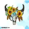 Western Sublimation western-sublimation-bull-skull-feather
