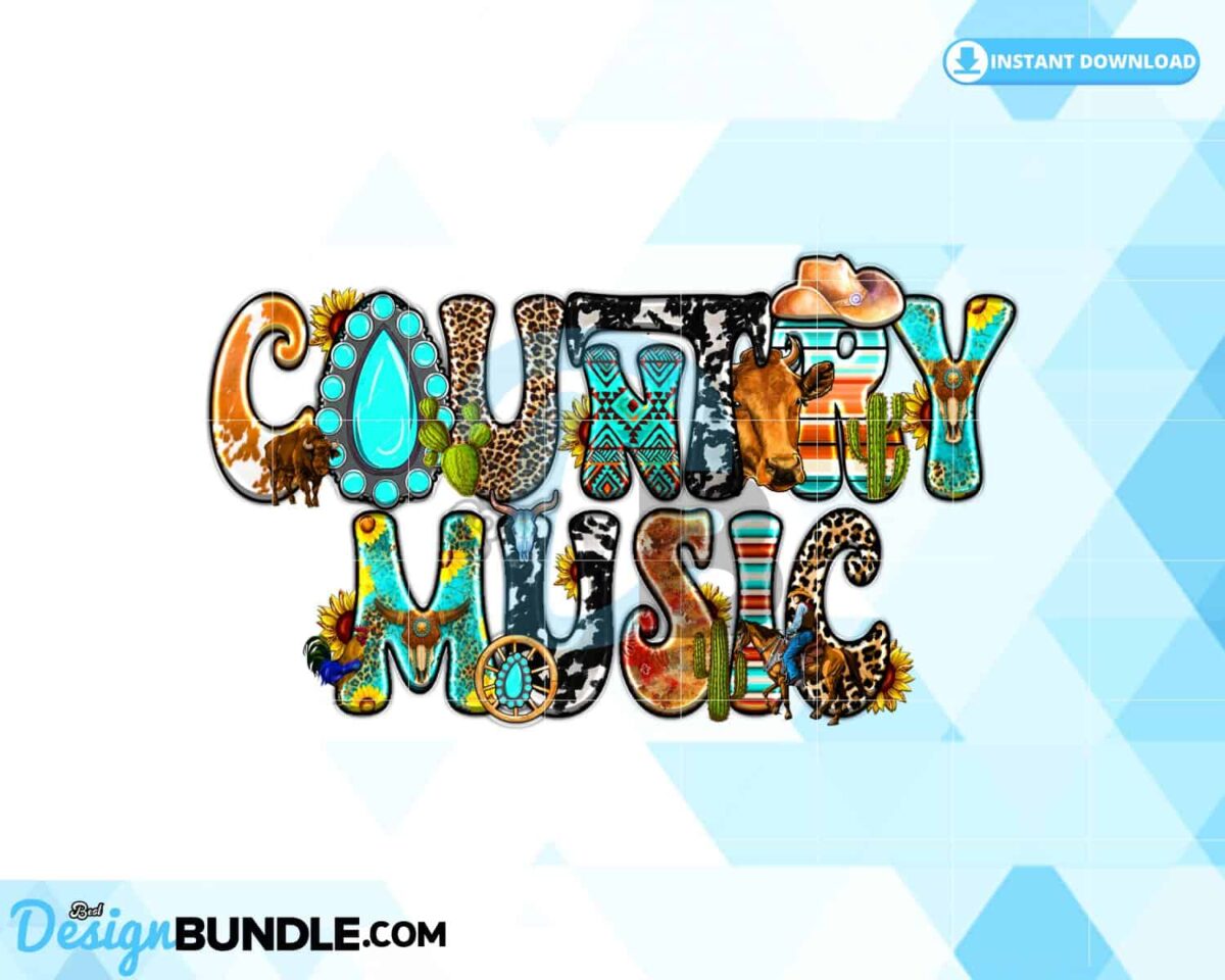 western-sublimation-country-music-png