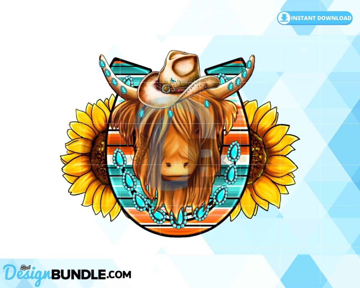 western-sublimation-cow-png-highland