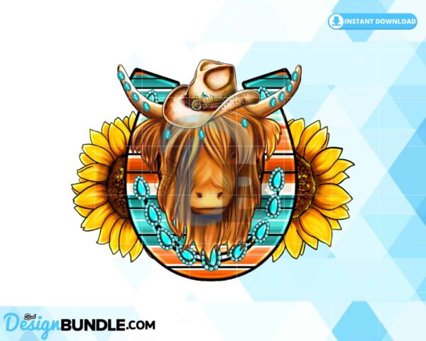 western-sublimation-cow-png-highland