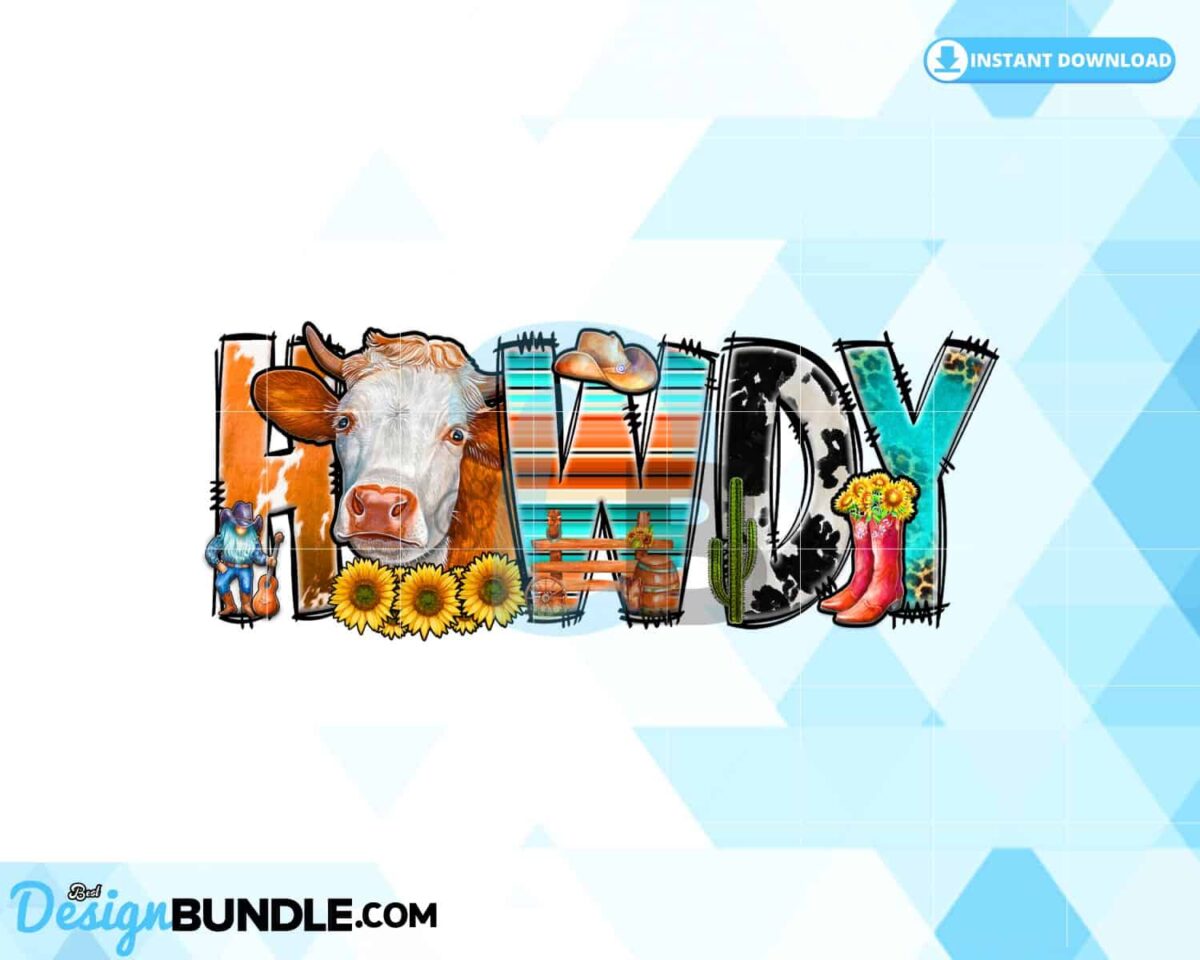 western-sublimation-howdy-png-cow-png
