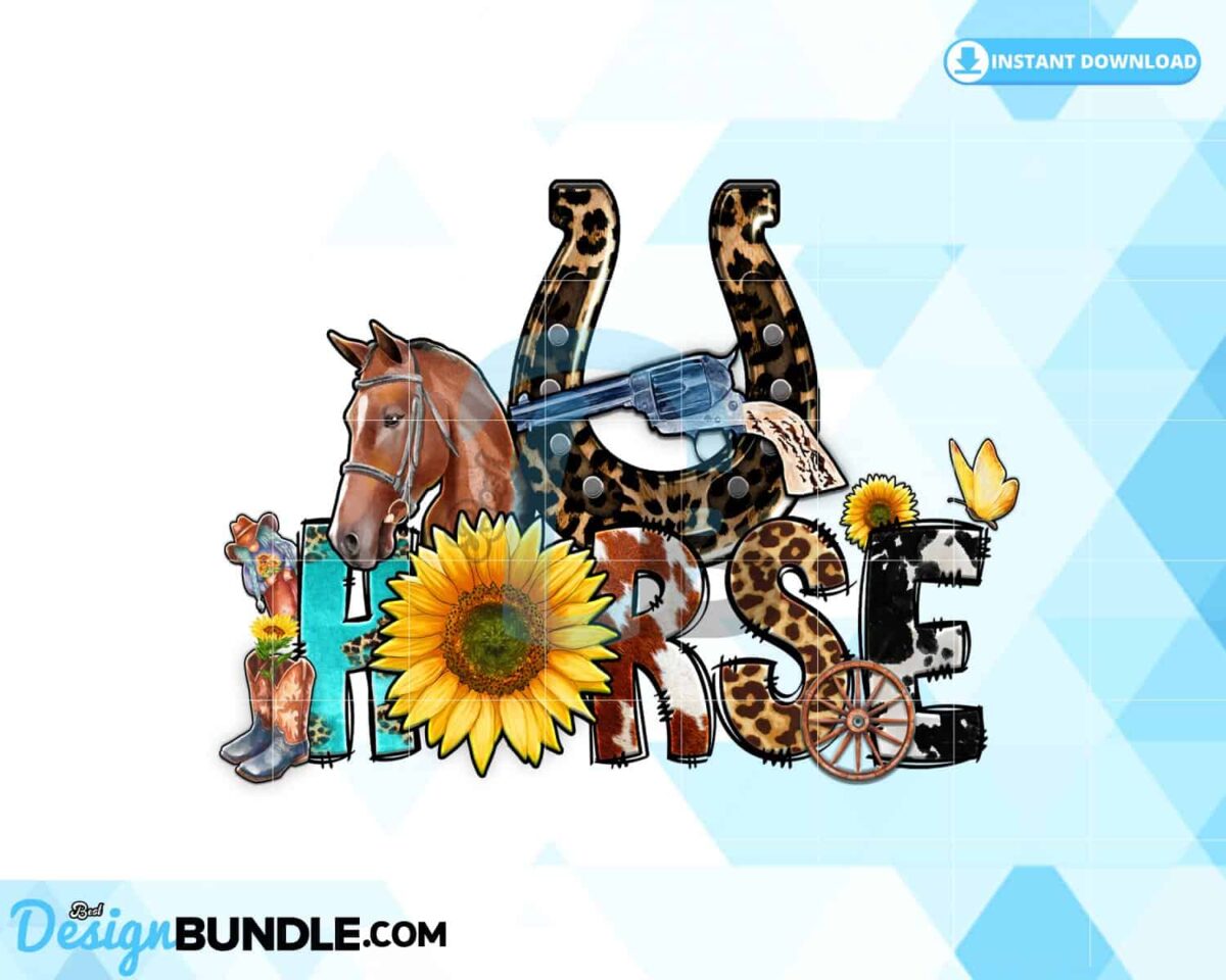 horse-sublimation-western-png-horse