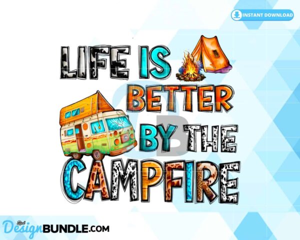campfire-sublimation-camp-png-western