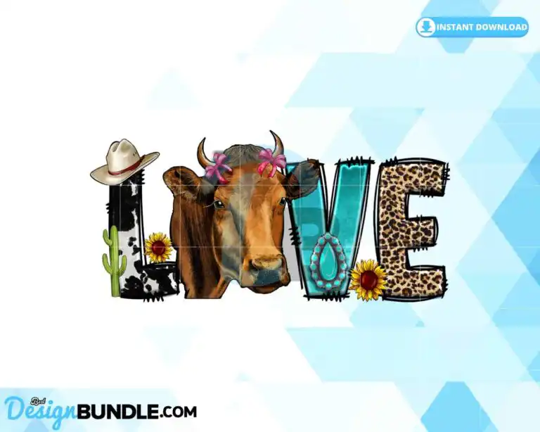 love-sublimation-cow-png-western-png