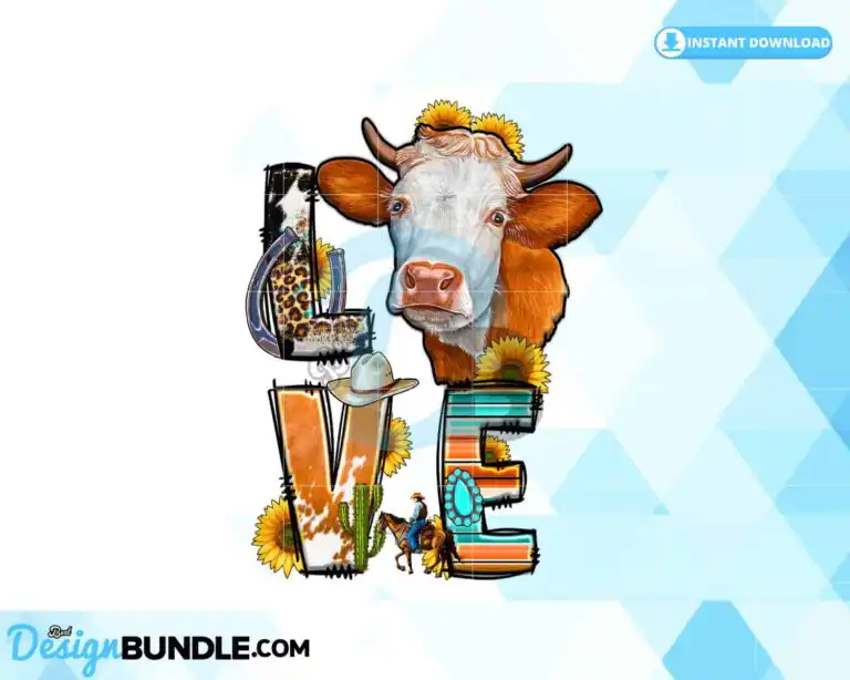 love-cow-cow-sublimation-western-png