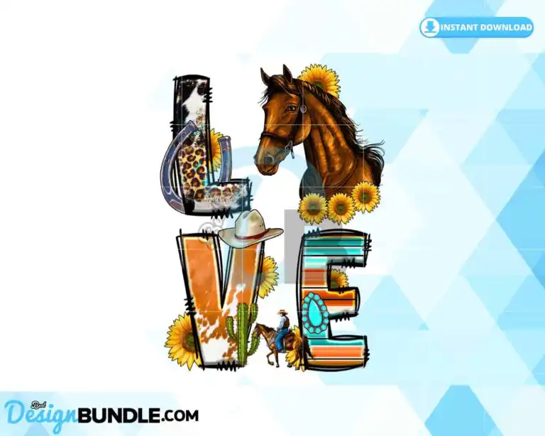 horse-sublimation-love-png-western-png