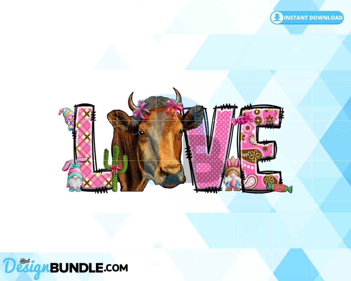 love-sublimation-love-cow-western-cow