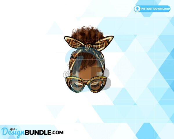 black-woman-png-messy-bun-sublimation