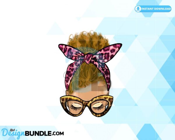 messy-bun-sublimation-messy-bun-clipart