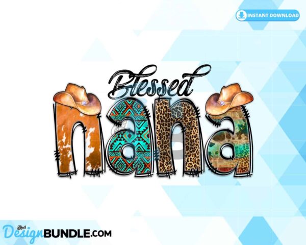 blessed-nana-sublimation-western-png