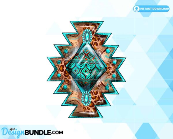 western-sublimation-aztec-leopard-png