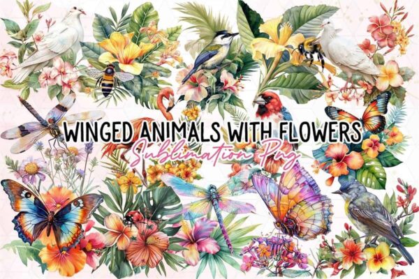 winged-animals-with-flowers-sublimation