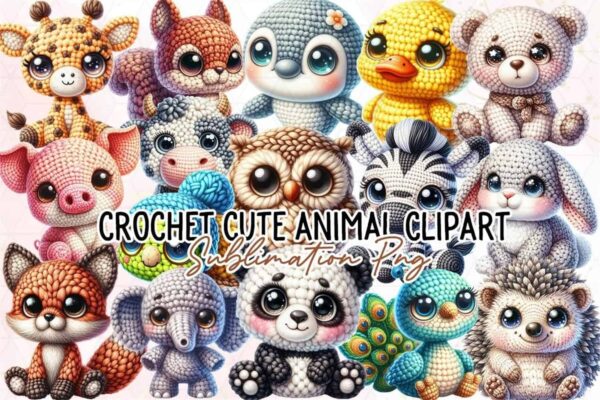 crochet-animal-patterns-clipart-png