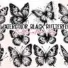 Watercolor Black Butterfly Clipart PNG watercolor-black-butterfly-clipart-png