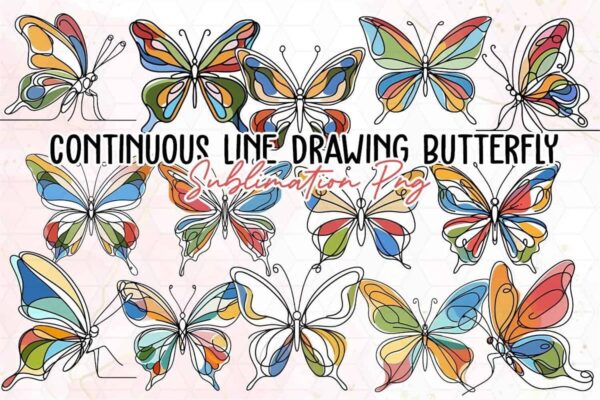 continuous-line-drawing-butterfly