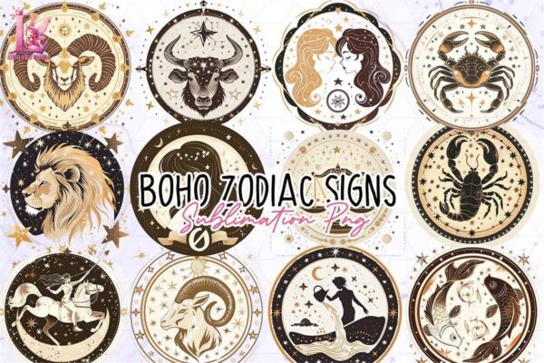 boho-zodiac-signs-clipart-png-graphics