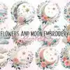 flowers-and-moon-embroidery-clipart-png