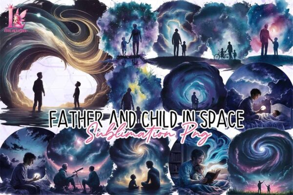 father-and-child-in-space-clipart-png