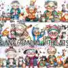 funny-grandma-with-cats-clipart-png