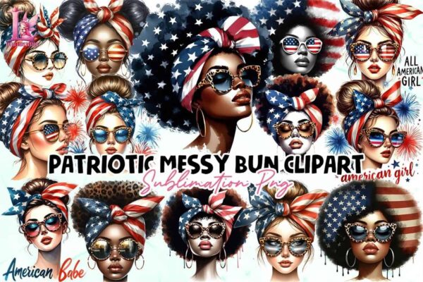 patriotic-messy-bun-clipart-png