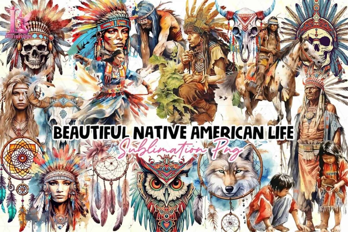 beautiful-native-american-life-clipart