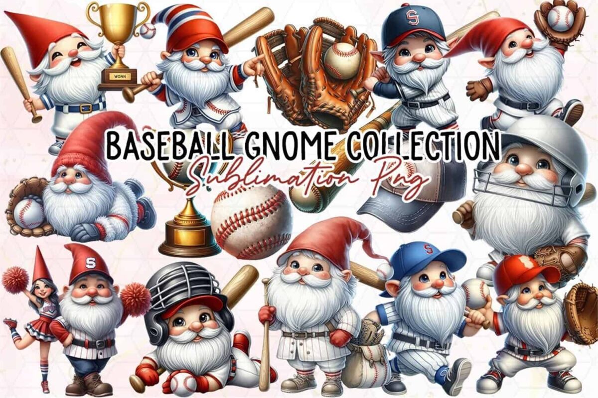 baseball-gnome-collection-clipart-png