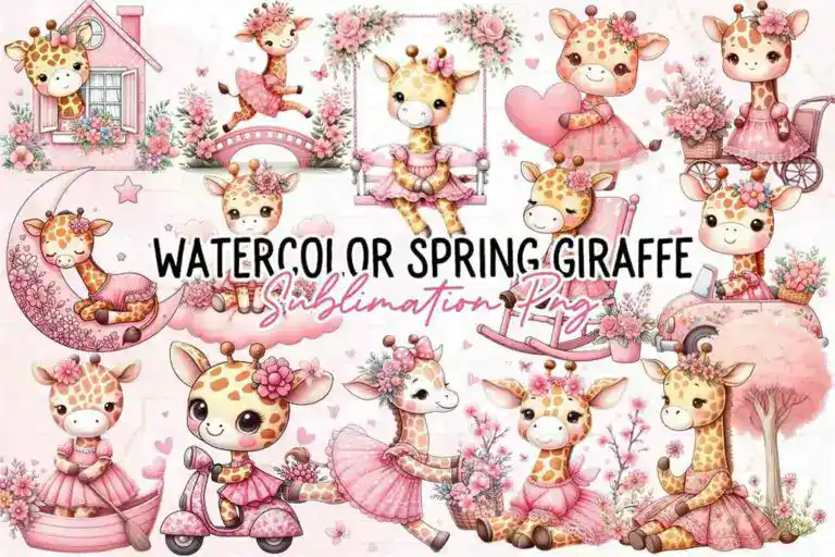 watercolor-spring-giraffe-clipart-png