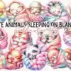 Cute Animals Sleeping on Blanket Clipart cute-animals-sleeping-on-blanket-clipart