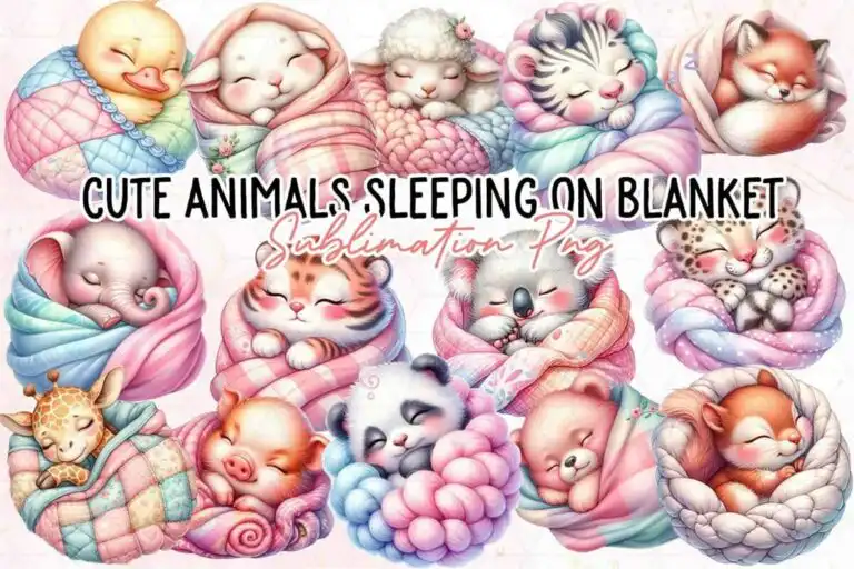 cute-animals-sleeping-on-blanket-clipart