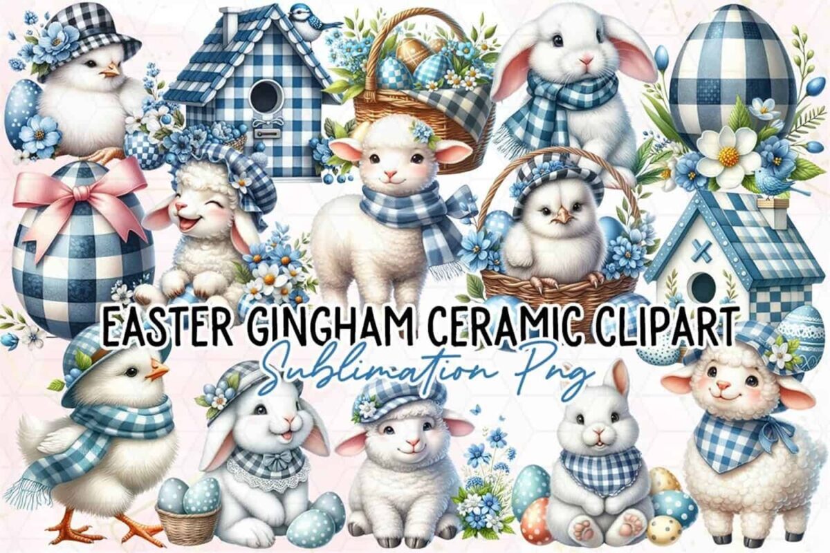 easter-gingham-ceramic-clipart-png