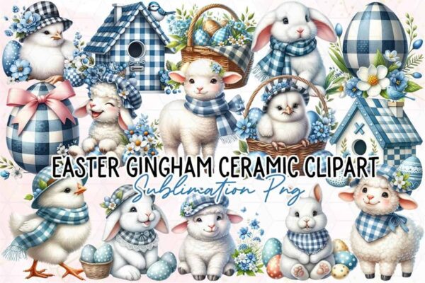 easter-gingham-ceramic-clipart-png