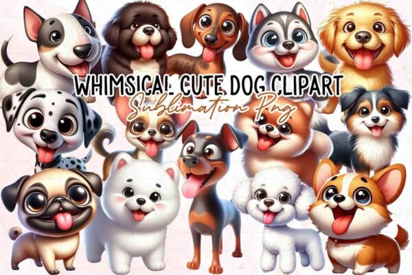 whimsical-cute-dog-sublimation-clipart