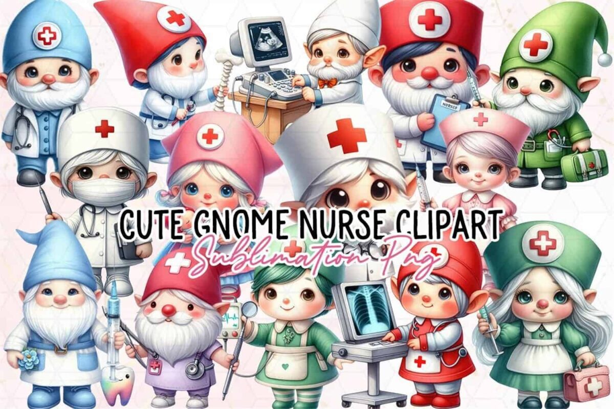 cute-gnome-doctor-nurse-clipart-png