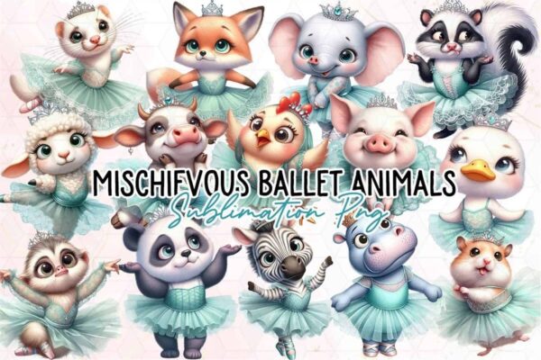 mischievous-ballet-animals-clipart-png
