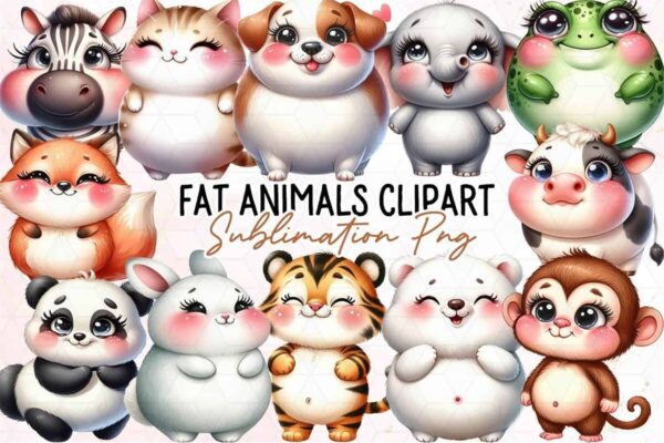 fat-animals-sublimation-clipart-png