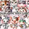 Safari Animal Nurse Sublimation Clipart safari-animal-nurse-sublimation-clipart