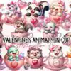Valentines Animals in Cup Clipart PNG valentines-animals-in-cup-clipart-png