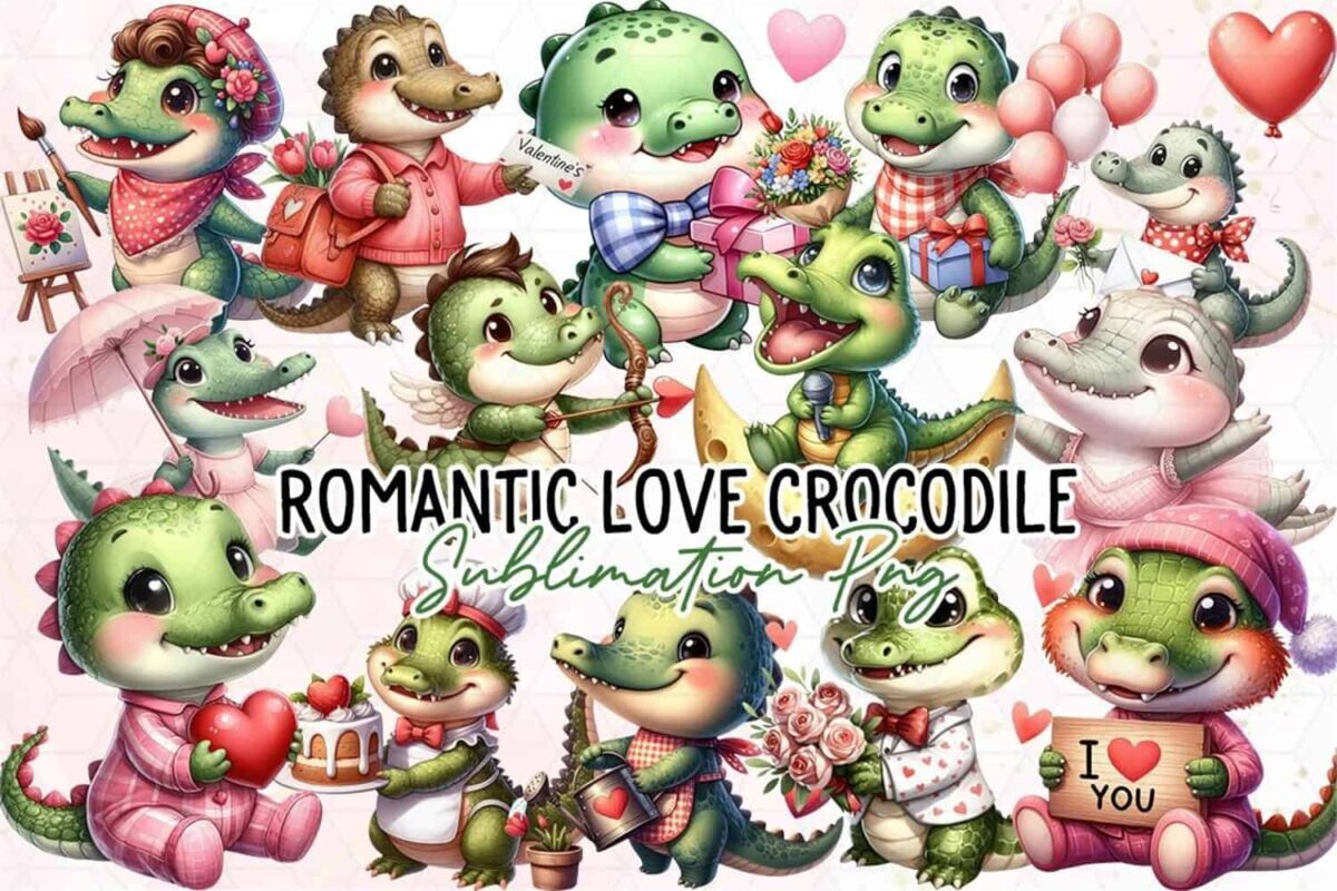 romantic-love-crocodile-clipart-png