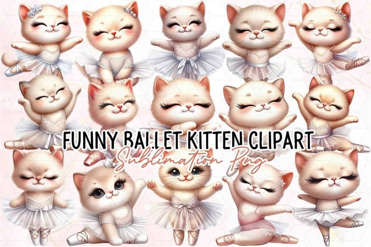 funny-ballet-kitten-sublimation-clipart