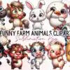 Funny Farm Animals Sublimation Clipart funny-farm-animals-sublimation-clipart