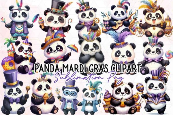 adorable-panda-mardi-gras-clipart-png