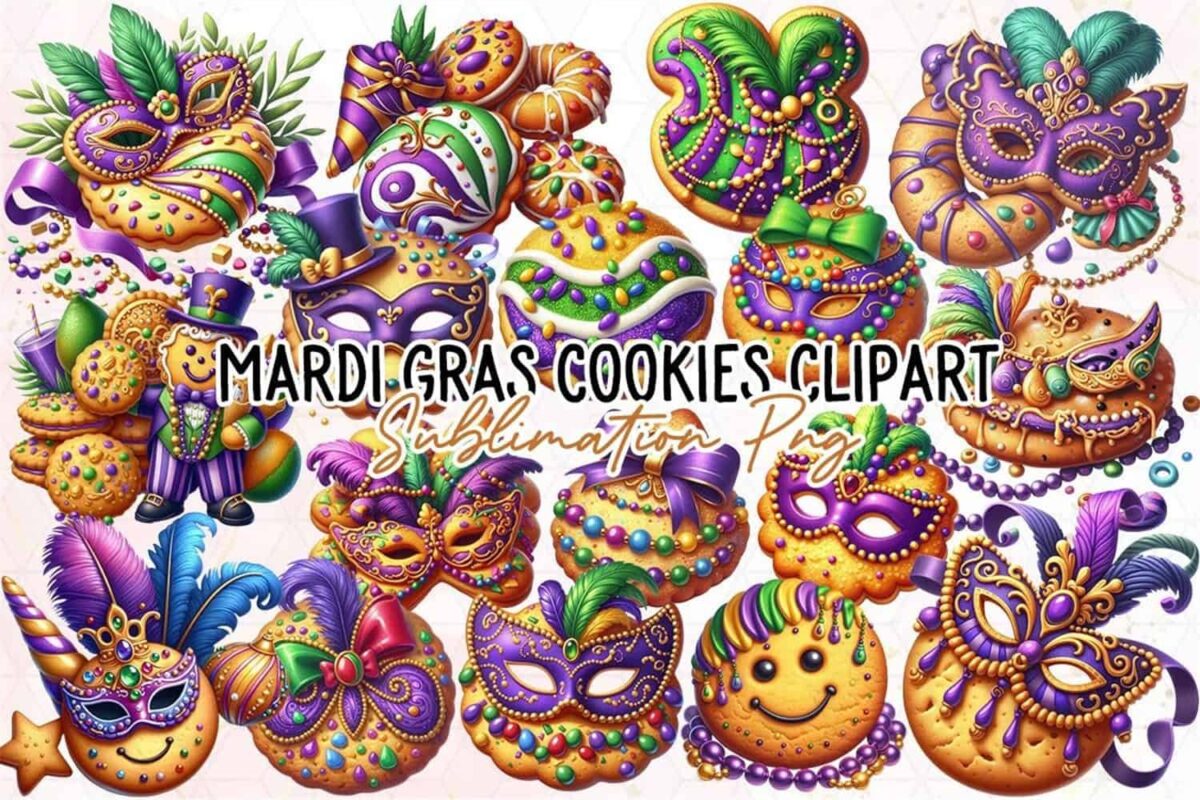 mardi-gras-cookies-sublimation-clipart